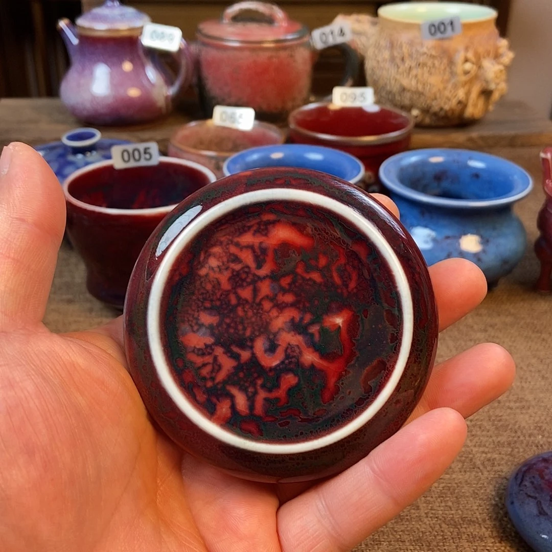 瓷片钧瓷茶器摆件工艺品