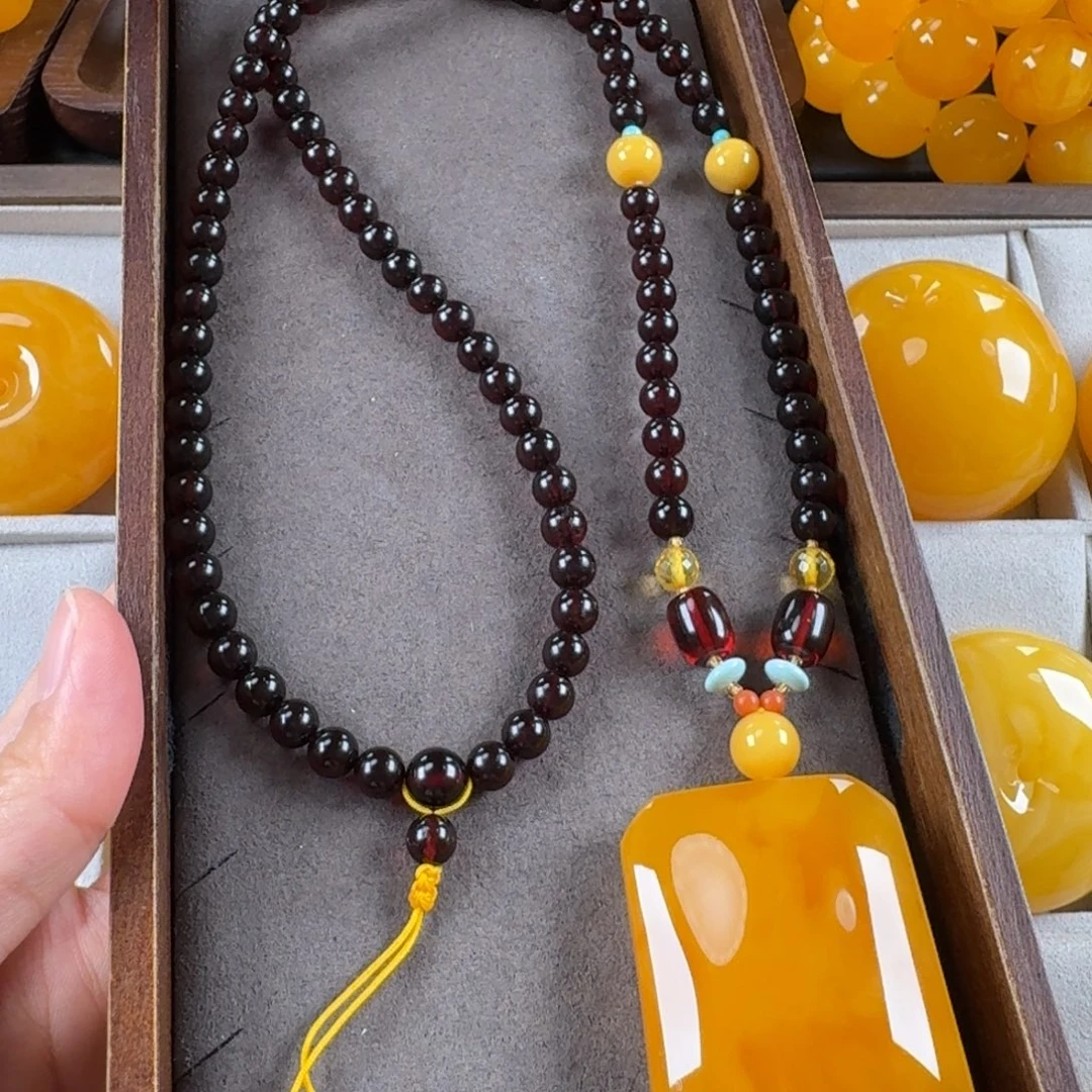 蜜蜡未镶嵌毛衣链