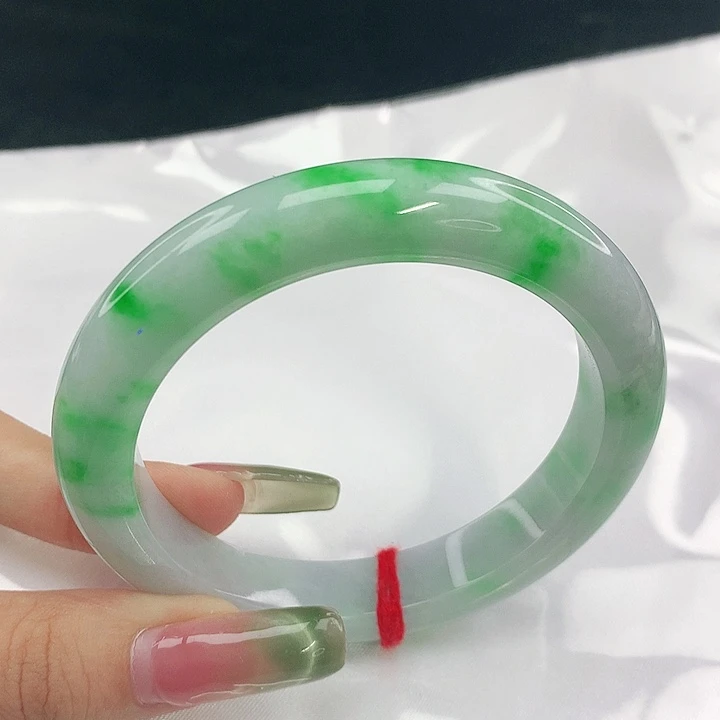 翡翠未镶嵌手镯圈60，03021