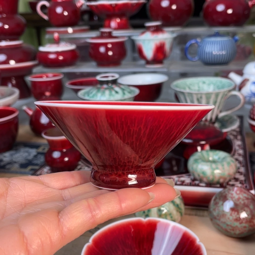 景德镇原矿釉斗笠杯