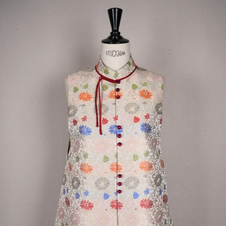 【上久楷金边缠枝莲】织金系列宋锦马甲CD2167423