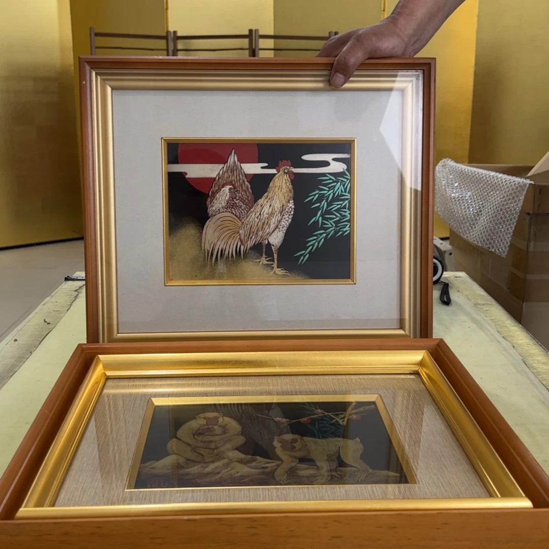 绘画M****E屏风框画茶空间设计