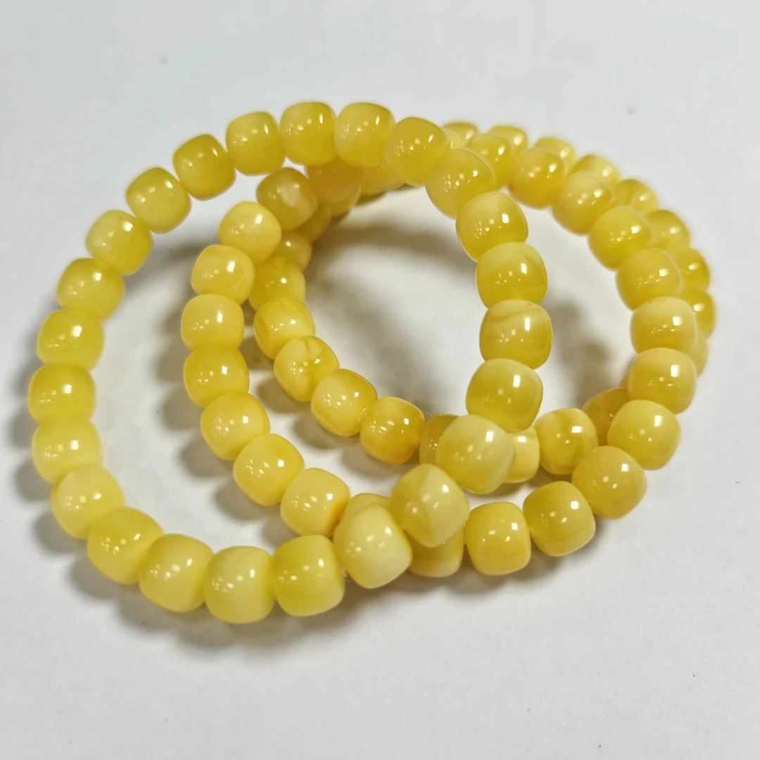 【书记甄选】天然蜜蜡单圈手链 多样性发一件 约9mm 7625LF