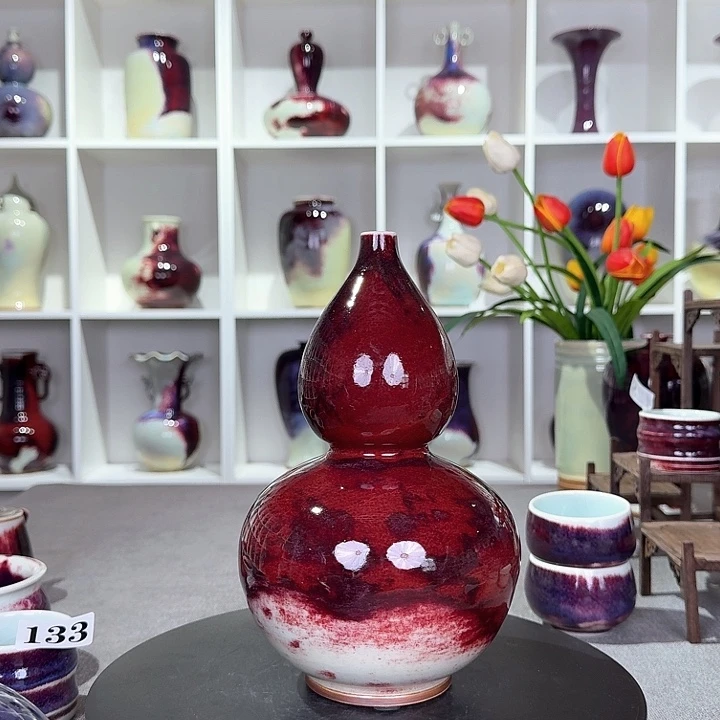 摆件钧窑花器纯手工