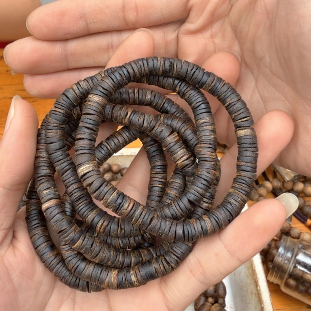 沉香沉香碎屑单圈沉水片珠7克多样性发一