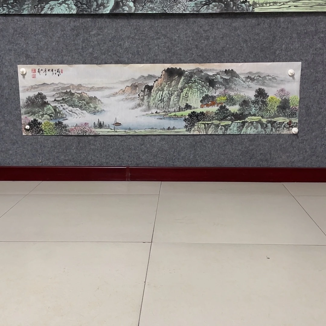 国画四尺对开画芯 捡漏