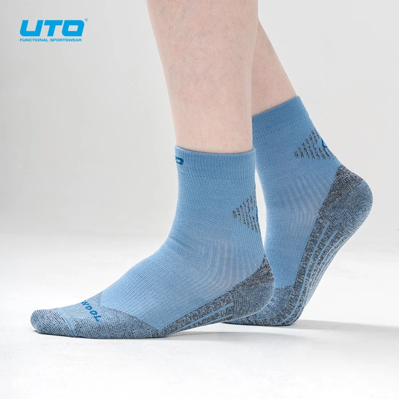 UTO/悠途羊毛日常跑步袜夏季男女款户外健身吸汗快干透气运动袜