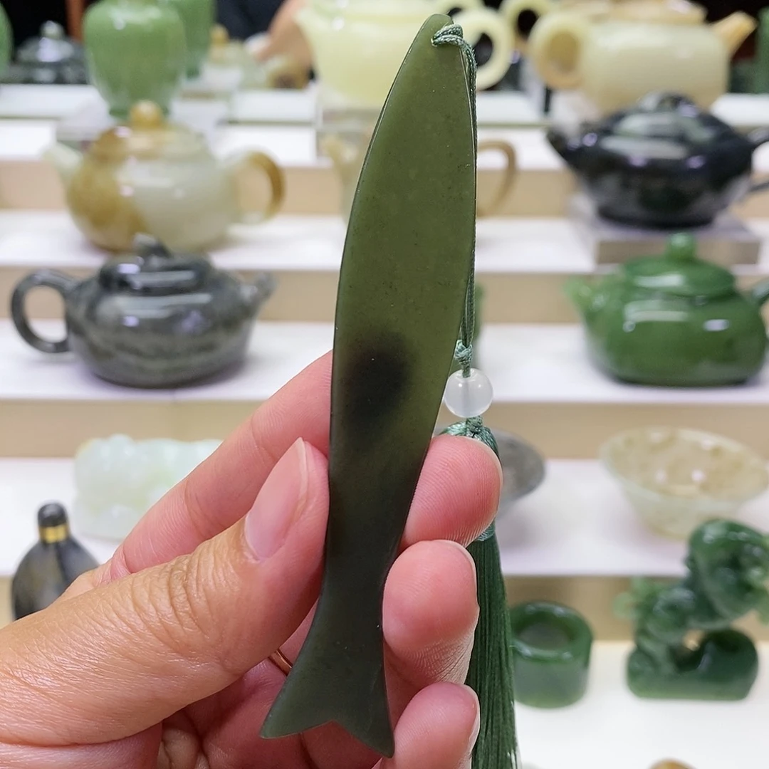 和田玉未镶嵌挂件书签