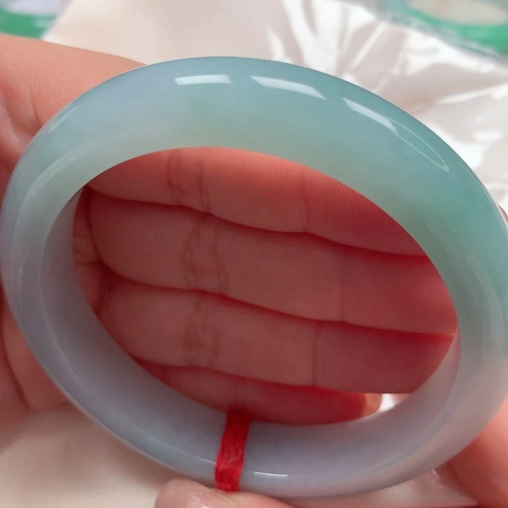 翡翠手镯未镶嵌冰胶蓝26