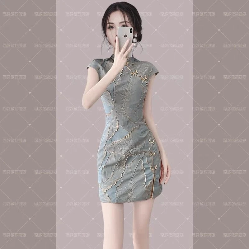 洋气衣服小个子新中式连衣裙女夏季2025新款旗袍改良年轻款少女气