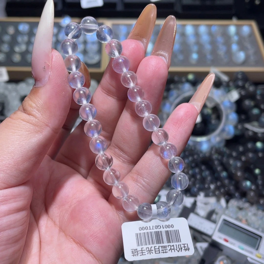 手链未镶嵌长石蓝月光手链7mm