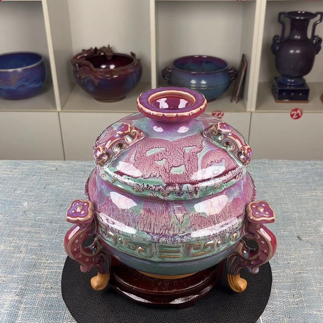瓷片千秋如意鼎大师作品