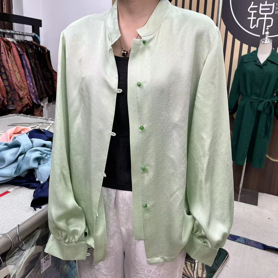 绫上锦-100桑蚕丝（正绢对襟）外套