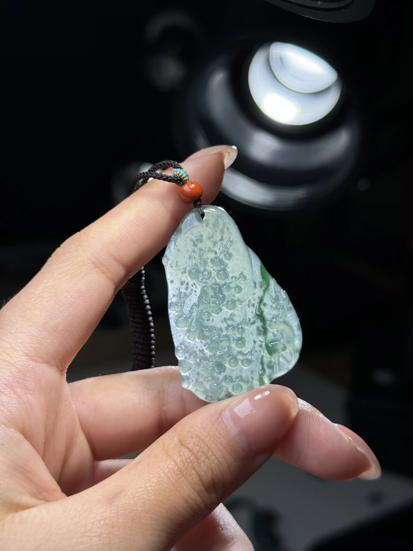 天然A货翡翠花牌