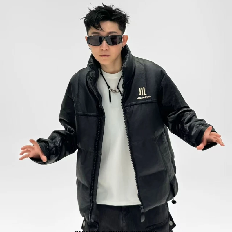 国潮时尚休闲青春流行立领厚款保暖羽绒服10285