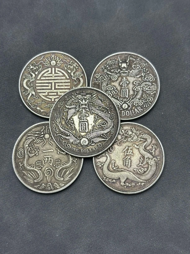 【韩贝甄选】 特色龙洋五枚 多样性发货 复古家居工艺品摆件