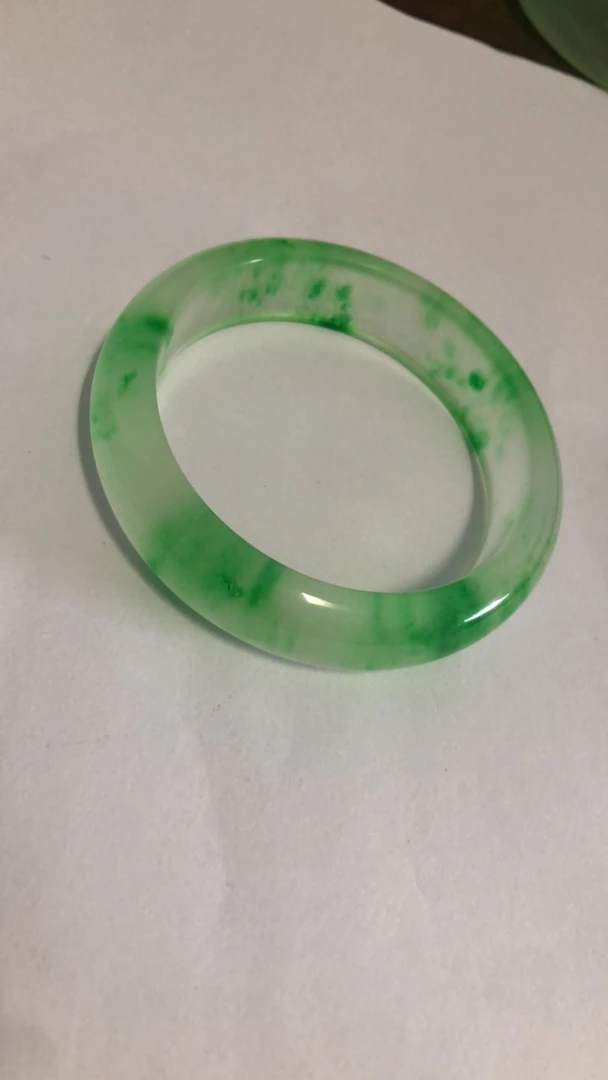 翡翠飘飘花手镯56圈口