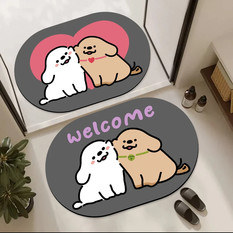 贴贴修狗浴室吸水地垫软硅藻泥卫生间门口防滑脚垫子厕所速干地毯