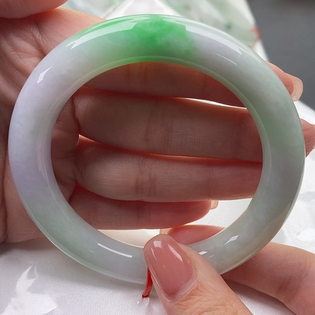 翡翠未镶嵌手镯（圆镯）缅甸天然A货翡翠 58