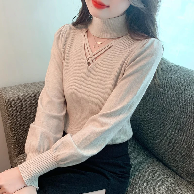 韩版半高领毛衣打底衫女2025年秋季新款设计感内搭针织衫长袖上衣