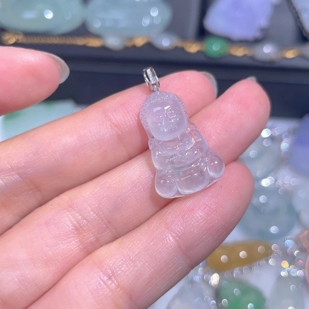 颈饰18K金镶嵌翡翠翡翠
