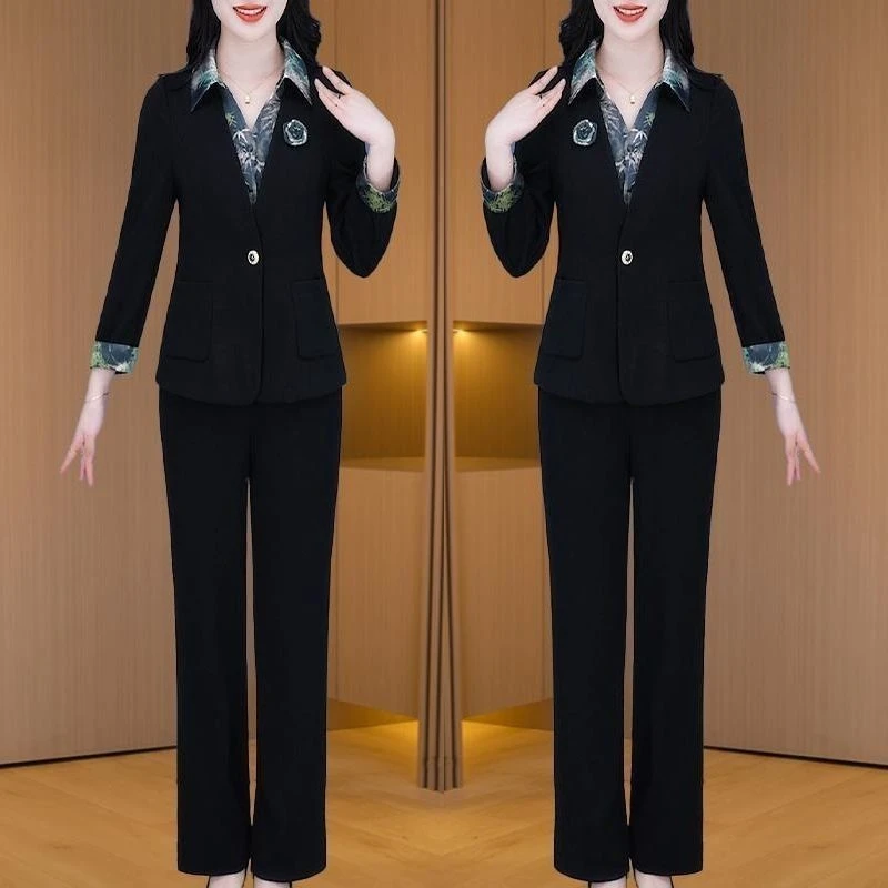 【现货两件套】套装显瘦气质御姐风小西装时尚套装休闲风洋气新中式