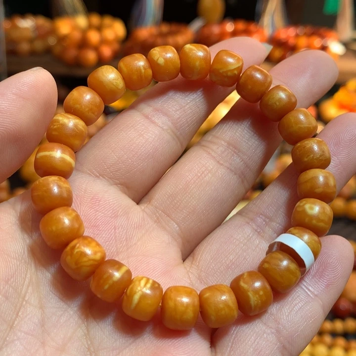 蜜蜡未镶嵌手串蜜蜡手串