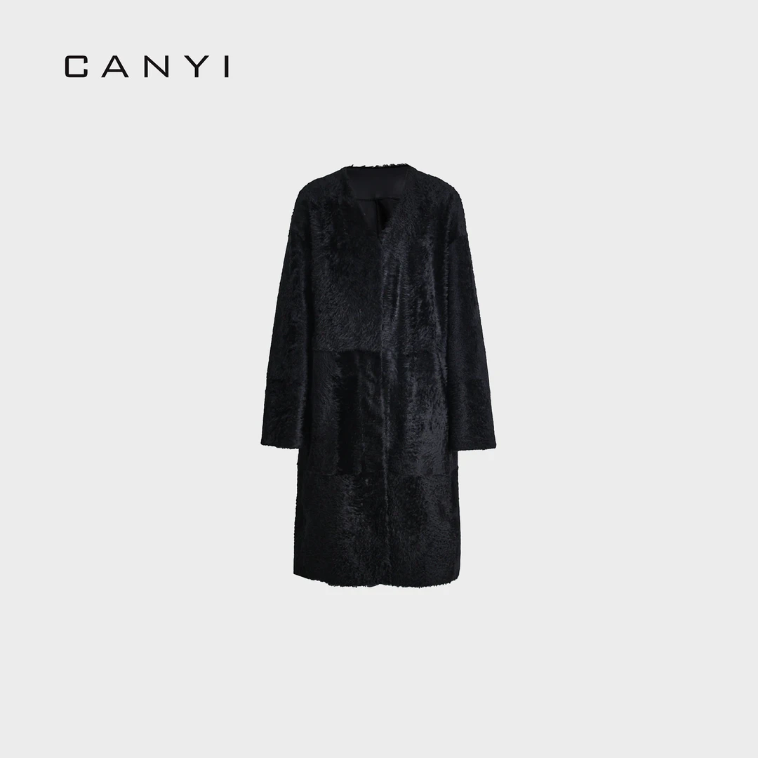 【样衣福利】法国阿尔卑斯 Cashmere 小拉贡 皮毛一体外套8215