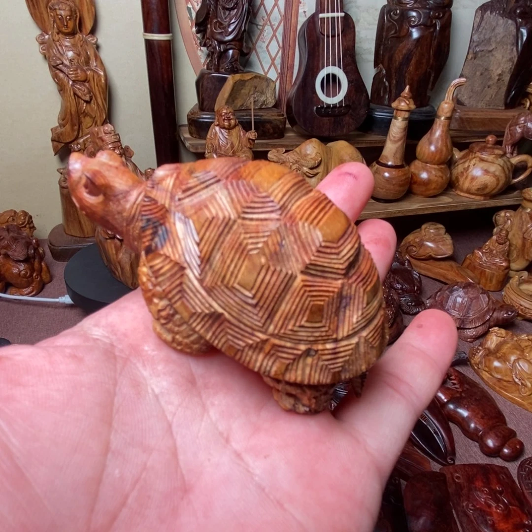 黄花梨/降香黄檀海南黄花梨乌龟手把件