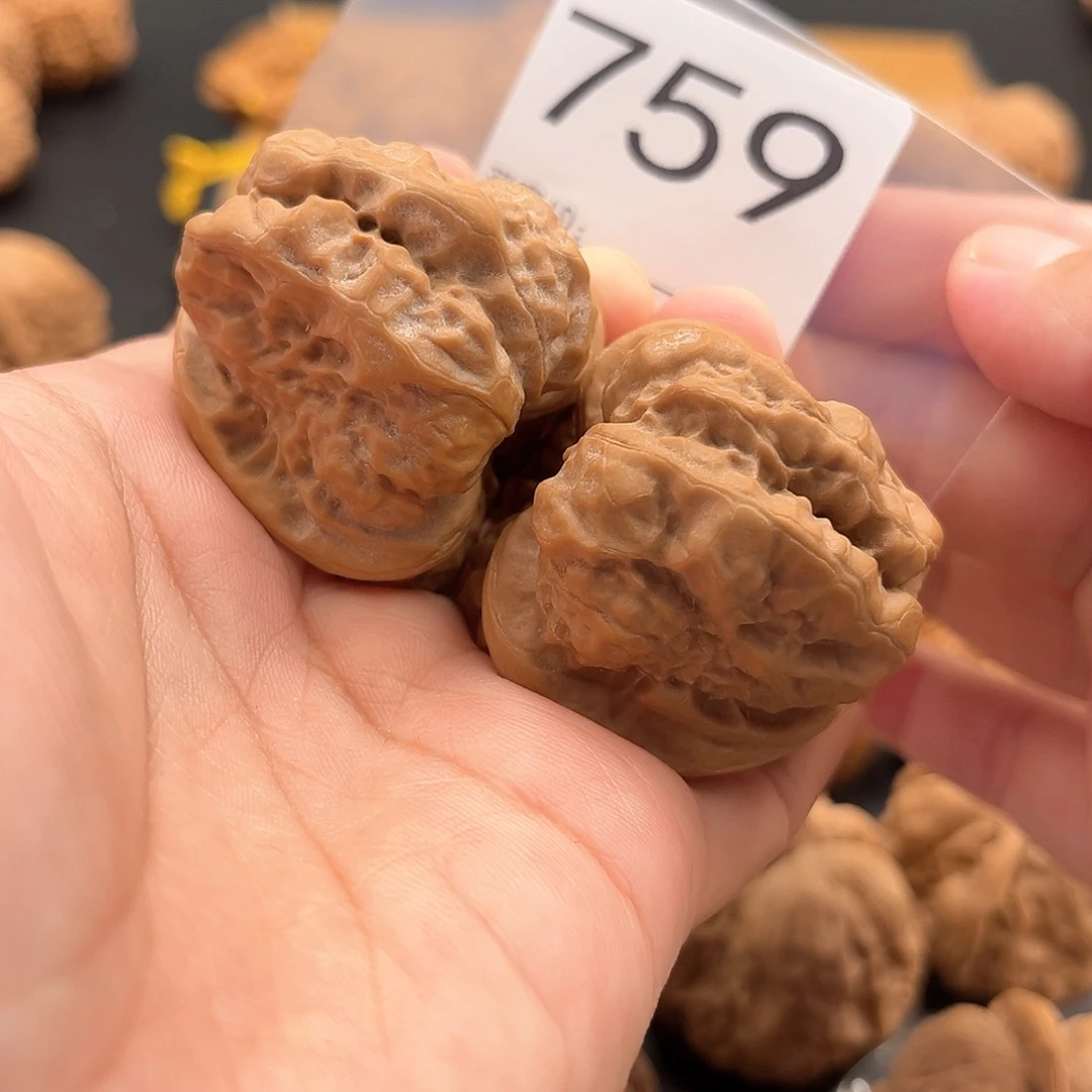 把件文玩核桃蛙蛙精品39度43四开背