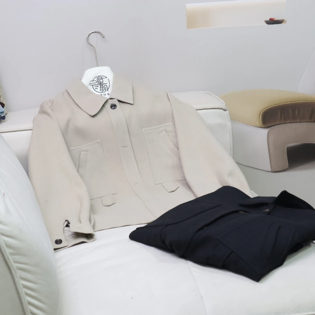 【12374】高品质原创设计两色百搭外套星