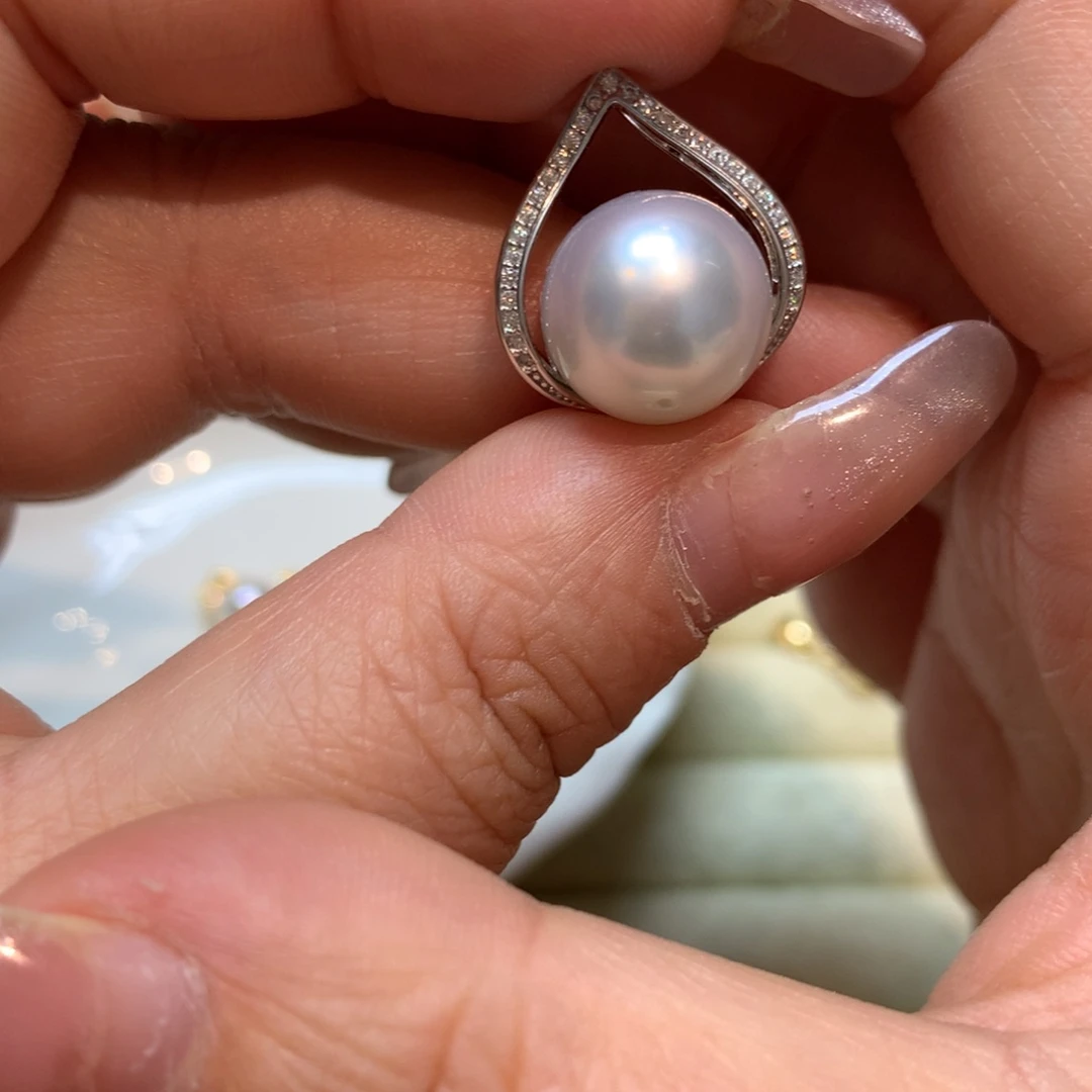 海水珍珠颈饰银S925镶嵌