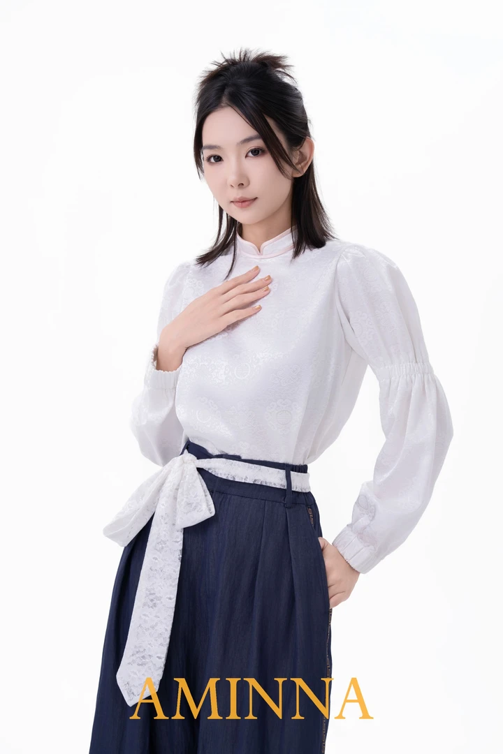 【阿泯娜】民族风衬衫 气质长袖衬衣春秋过渡穿搭百搭女士37532CC03