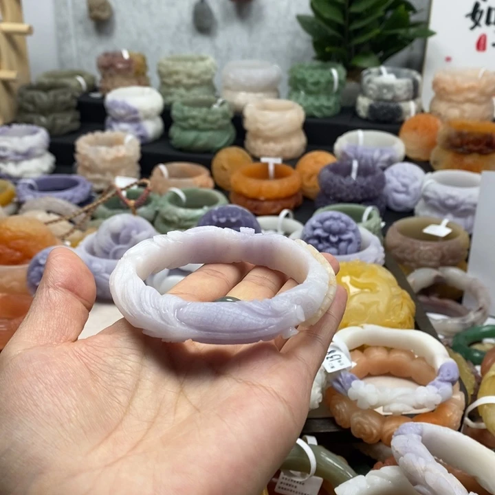 染***染石英岩玉未镶嵌手镯