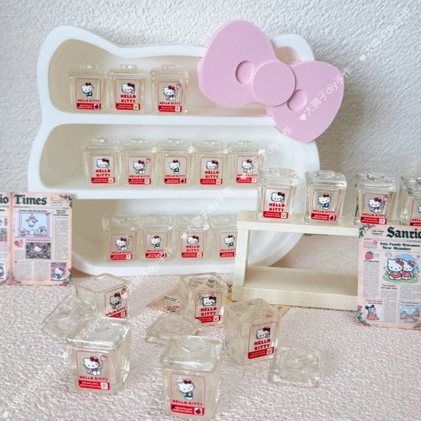 【大狮子定制】kitty收纳桶 树脂定制食玩diy配件微缩玩具