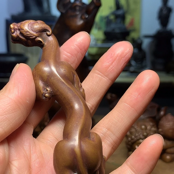 铜螭龙茶宠 摆件