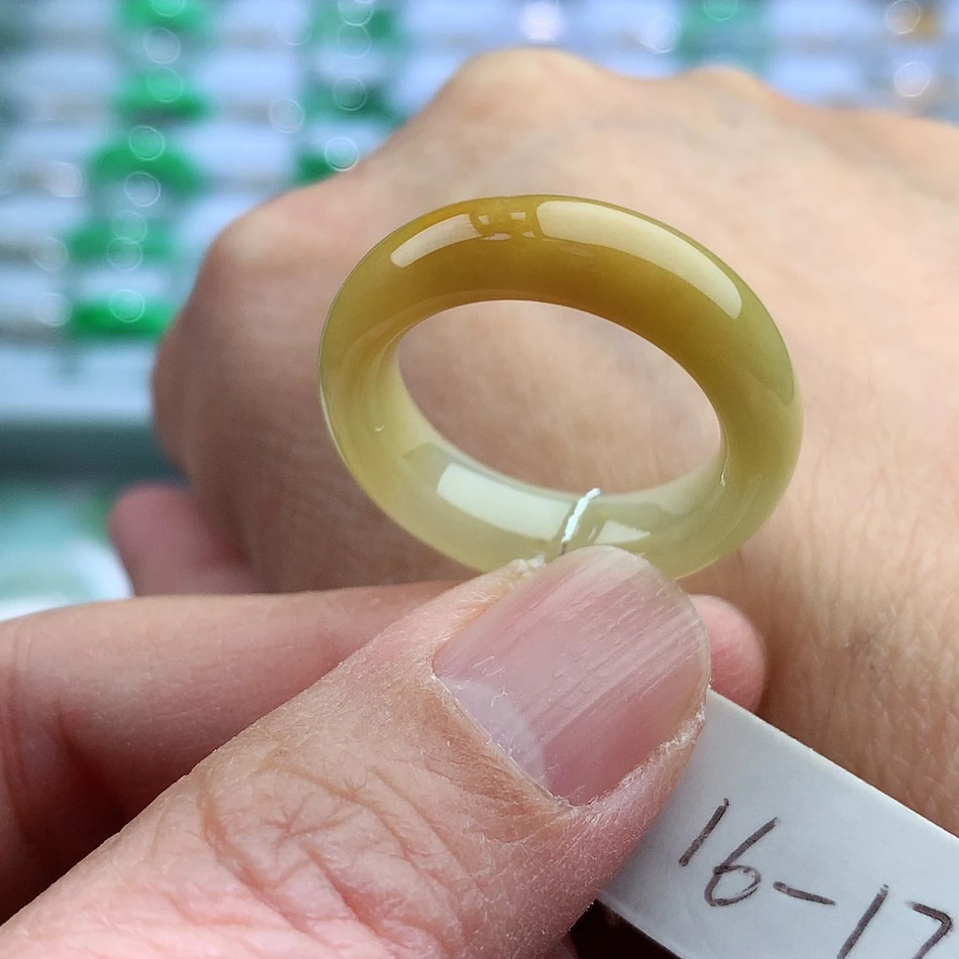 未镶嵌戒指翡翠16-17号