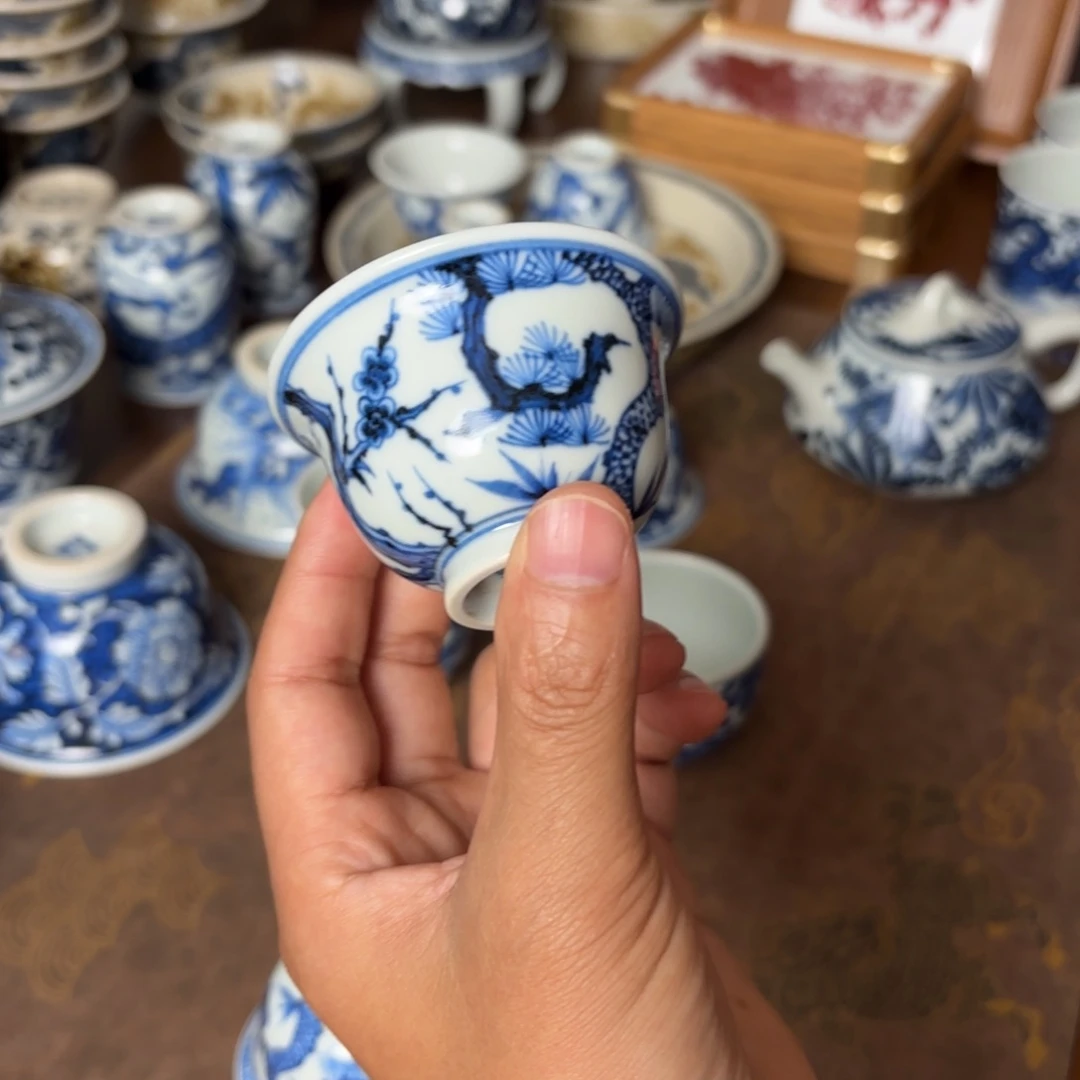 摆件景德镇手绘茶器福利迷你压手