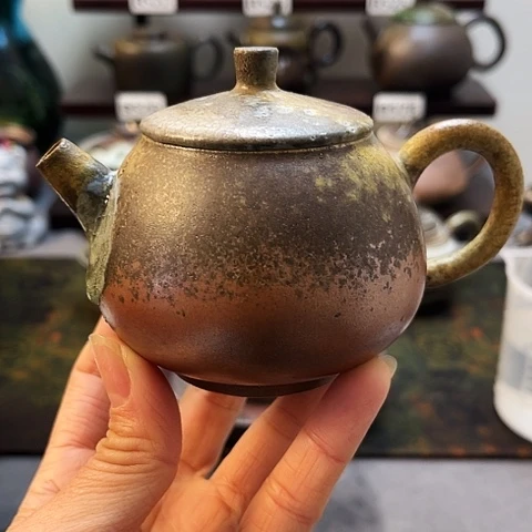 中***庸茶盏景德柴烧茶具-纯手工茶具