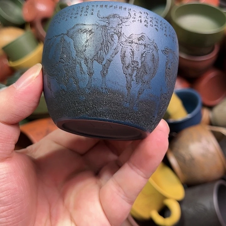 紫砂茶杯全手工紫砂主人杯