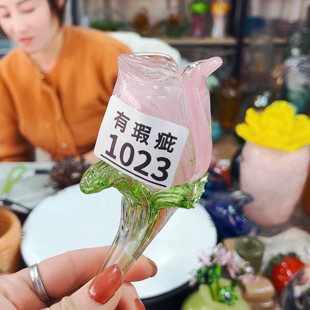 1023叶瑕 家悦琉璃花器摆件