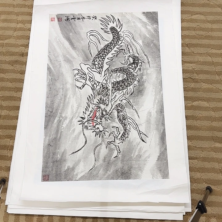 国画花鸟的翅膀是由