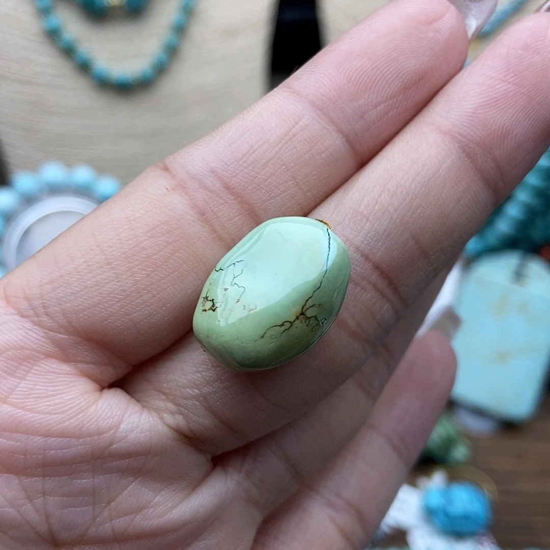 绿松石未镶嵌菜籽随行豆