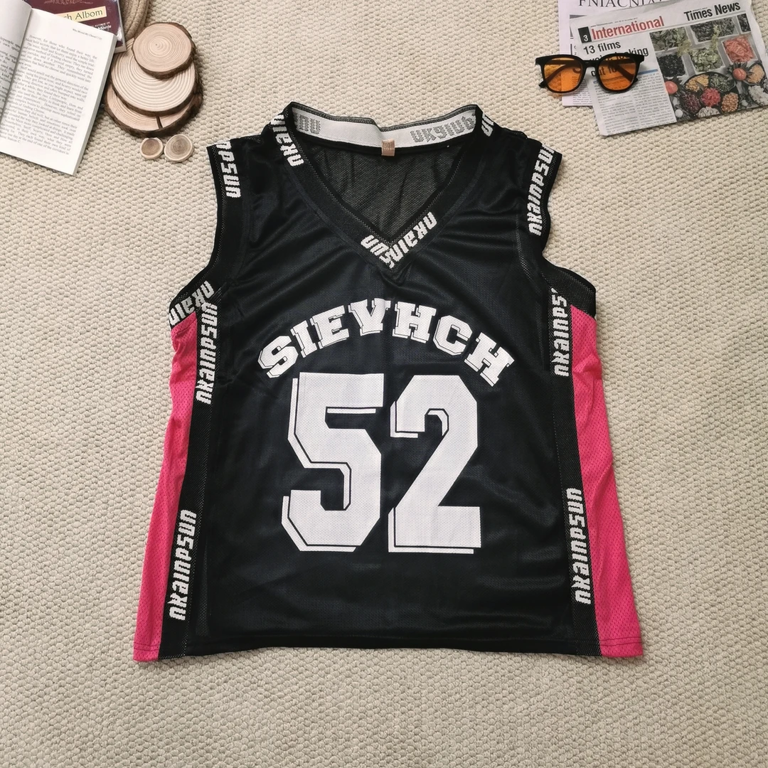 2025夏季新款韩版休闲宽松字母印花背心1428