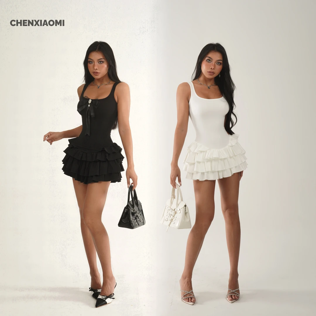 【蜜蜜家】初恋协奏曲 欧美辣妹显瘦性感修身连体裤裙 25/Y600