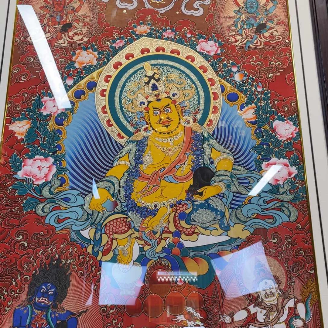 榴***佬装裱画热贡纯手绘唐卡五路