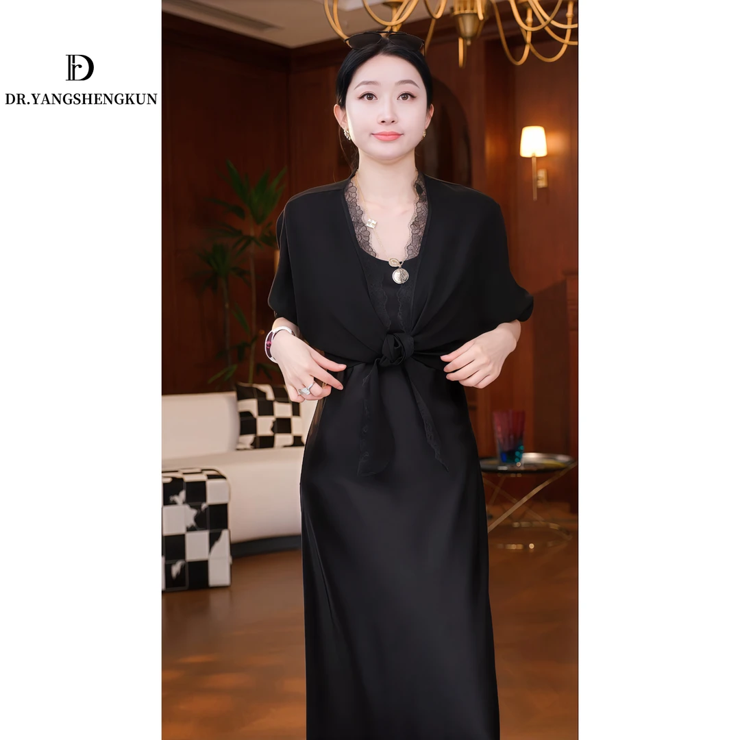DR杨圣坤2025夏季通勤百搭醋酸防晒蕾丝花边外披上衣女B2503-2619