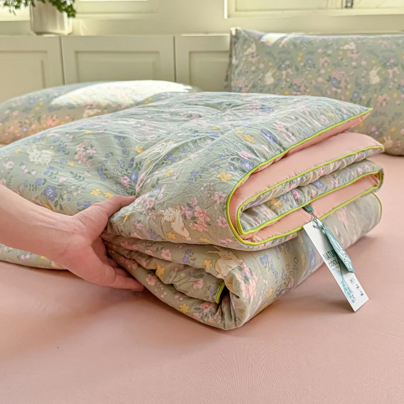 夏季大豆纤维薄被子夏被空调被非全棉纯棉夏凉被单人双人可机水洗