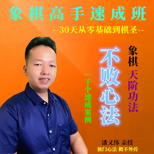 象棋高手速成班丨30天从零基础到棋圣丨潘又纬老师线上视频课程
