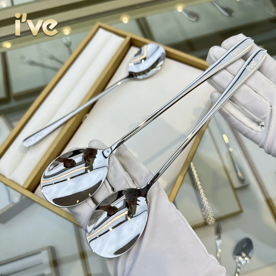 304不锈钢汤匙长柄家用高端精致搅拌勺个人用吃饭勺子餐勺调羹